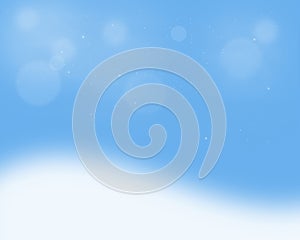 Winter background illustration, winter in the evening snows