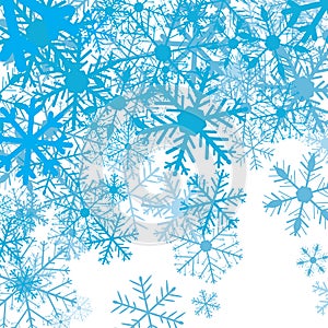 Winter background with snow flakes,