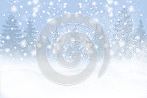 Winter background of snow and the frost with free space for your decoration. Christmas background