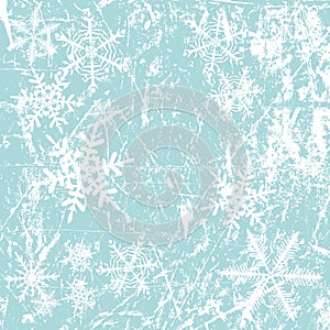 Winter background, snowflakes
