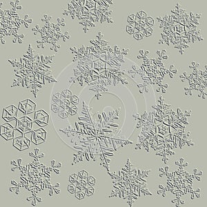 Winter background, snowflakes - illustration bitmap