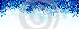 Winter background, snowflakes - vector illustration