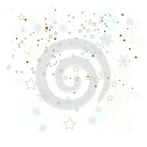 Winter background, snowflakes - vector illustration