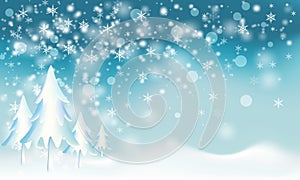 Winter background template with snowflakes rainy. Beautiful Snow wallpaper backdrop for wintry season