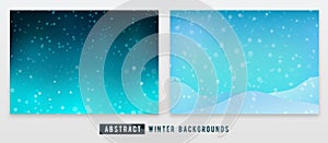 Winter Backgrounds with sparkle and soft particles