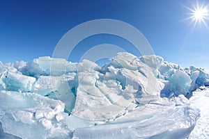 Winter Baikal lake