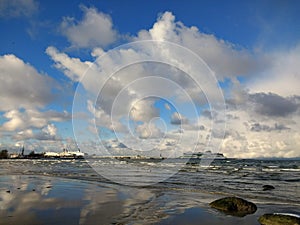 Winter beach Estland Baltic sea