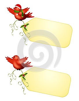 Winter Birds Gift Tags