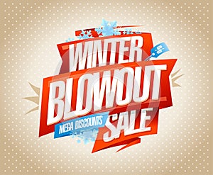 Winter blowout sale banner design