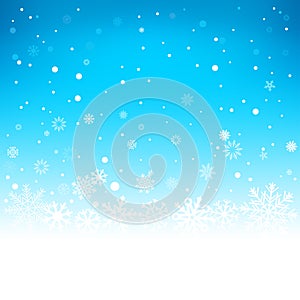 Winter blue background