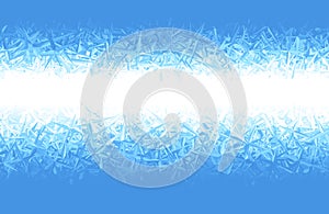 Winter blue frost background with copy space