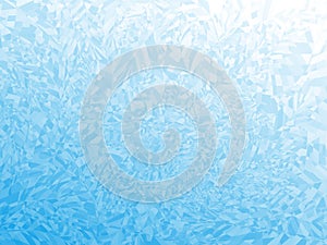 Winter blue frost background with copy space