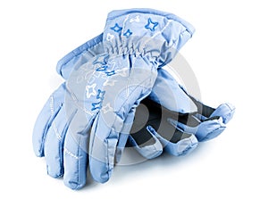 Azul guantes 