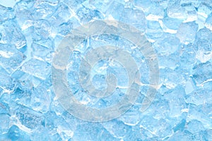 Winter blue ice cube texture abstract or natural cold background