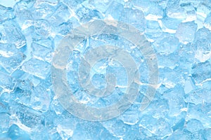 Winter blue ice cube texture background