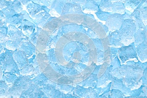 Winter blue ice cube texture background