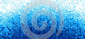 Winter blue ice frost background