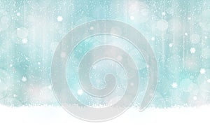 Winter bokeh background seamless horizontally