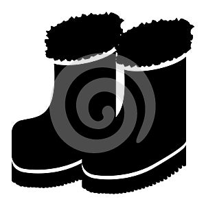 Winter boots silhouette
