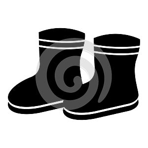 Winter boots silhouette