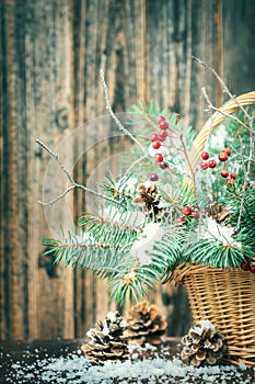 Winter bouquet for Christmas