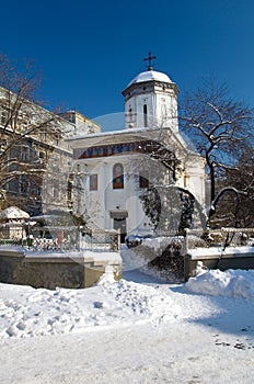 Winter in Bucharest - Saint Dumitru Church