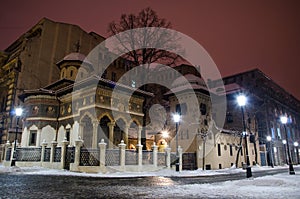 Winter in Bucharest - Stavropoleos Monastery photo