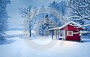 Winter cabin