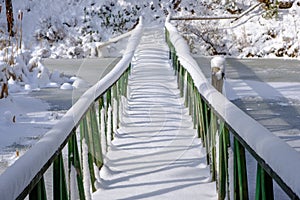 Winter calm mountain landscape with beautiful trees