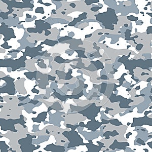 Winter camouflage pattern. Seamless texture illustration