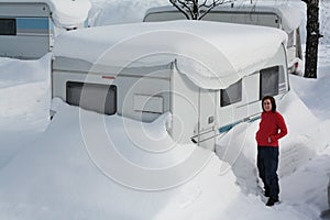 Winter camping photo