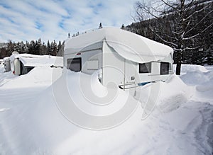 Winter camping photo