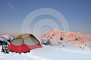 Winter Camping at Huntoon point on Artist Ridge