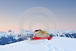 Winter Camping at Huntoon point on Artist Ridge