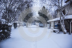 Winter camping in La Cerdanya, Pyrenees, Spain