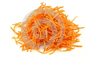 Winter carrot cut in julienne
