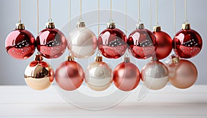 Winter celebration Christmas ornament, a gift of joy and reflection generated by AI