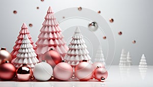 Winter celebration snowflake ornament reflects joy in bright, shiny sphere generated by AI