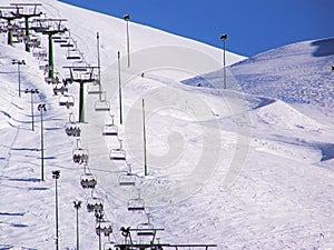 Winter chairlift