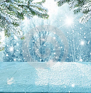 Winter christmas background photo