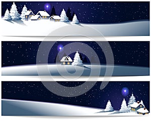 Winter Christmas banners