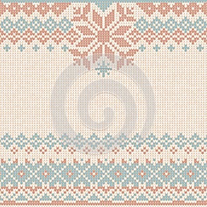 Winter Christmas x-mas knit background Knitted pattern. Flat style design.