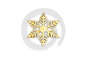 Winter,Christmas, New Year wooden decoration - snowflake, star.