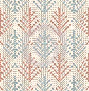 Winter Christmas tree x-mas knit seamless background. Knitted fur-tree pattern. Flat design.