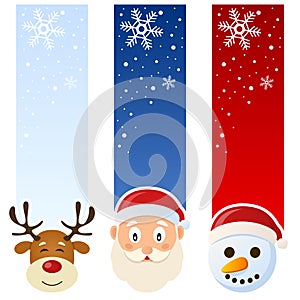 Winter or Christmas Vertical Banners