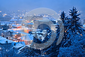 Winter cityscape, Harlan Kentucky