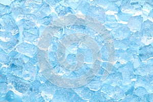 Winter blue ice cube texture background