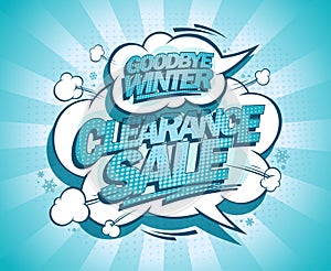 Winter clearance sale, goodbye winter poster