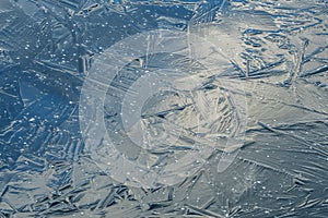 Abstract Winter Lake Ice Pattern