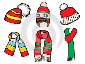 Winter clothes. Santa stocking cap